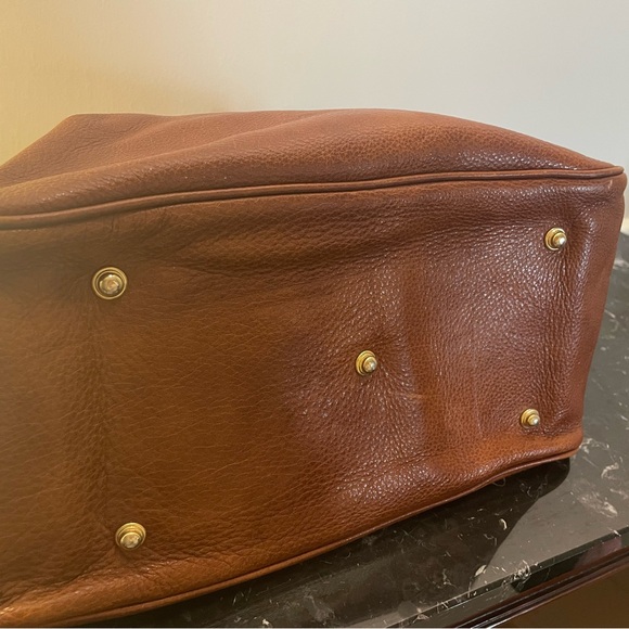 Dooney & Bourke Large Brown Leather Tote - Picture 6 of 13